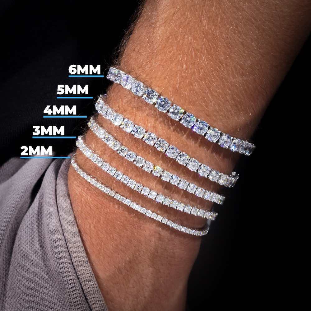 Moissanite Tennis Bracelet Gold/Silver 2mm-6mm