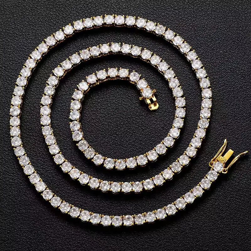 Moissanite Tennis Chain 2mm-6mm Korusto