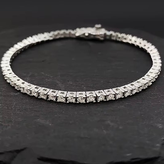 Moissanite Tennis Bracelet Gold/Silver 2mm-6mm