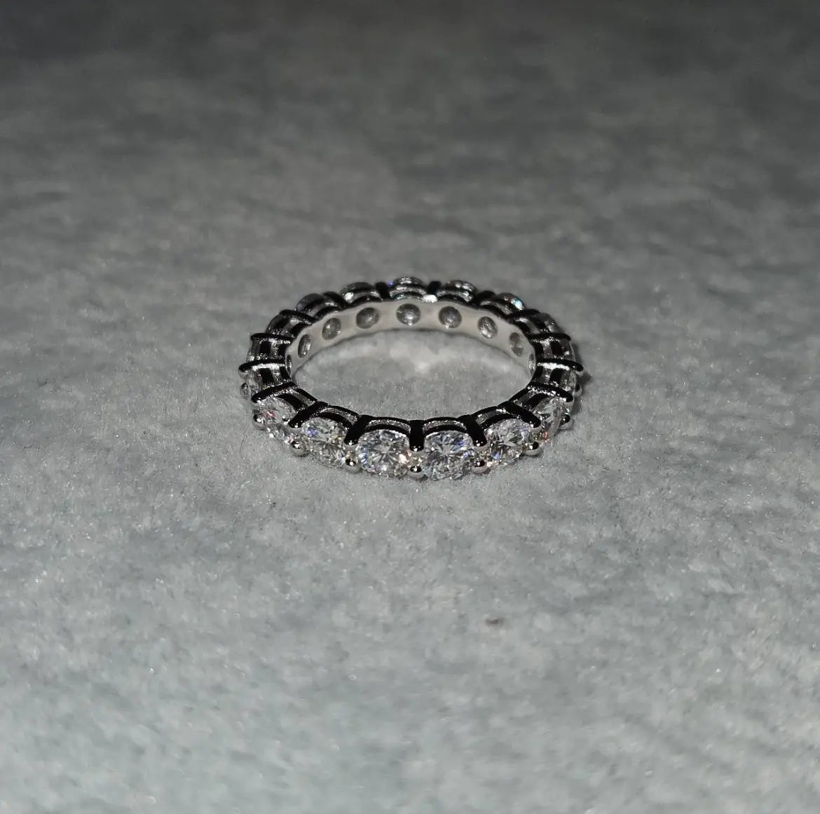 Moissanite Tennis Style Band Ring Korusto