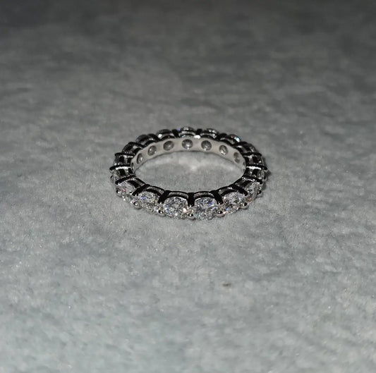 Moissanite Tennis Style Band Ring Korusto