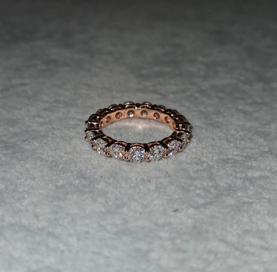 Moissanite Tennis Style Band Ring Korusto