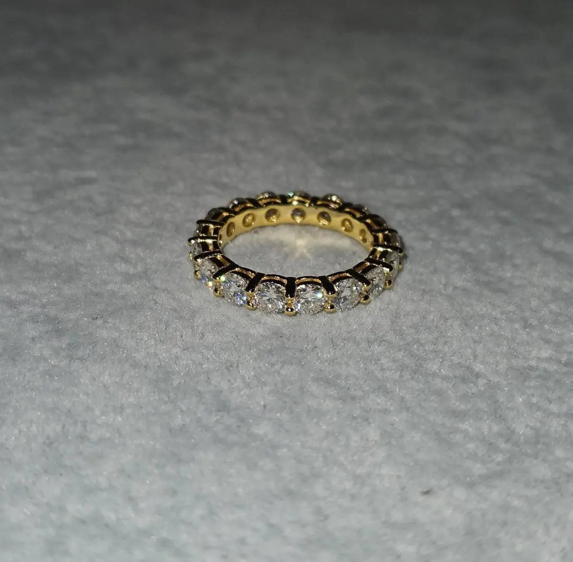 Moissanite Tennis Style Band Ring Korusto
